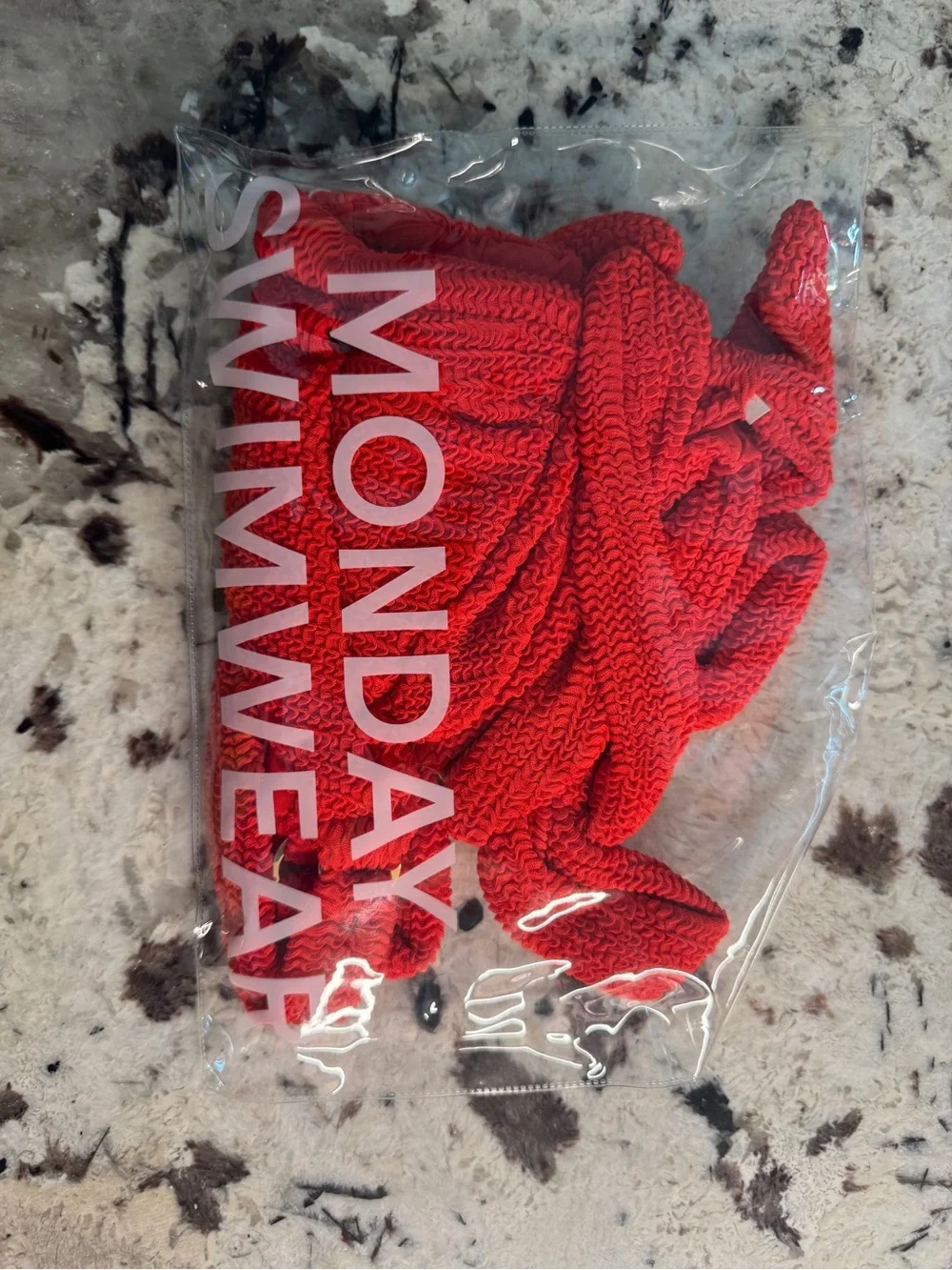 Monday Swimwear Red Crochet Bikini Top